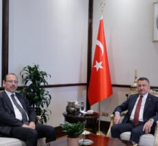 Cumhurbaşkanı Yardımcısı Oktay, Sayıştay Başkanlığına seçilen Metin Yener'i kabul etti