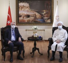 Diyanet İşleri Başkanı Erbaş Fransa'nın Ankara Büyükelçisi Magro ile görüştü