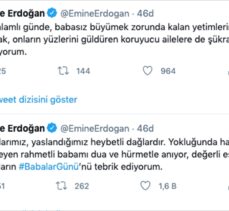 Emine Erdoğan'dan Babalar Günü mesajı: