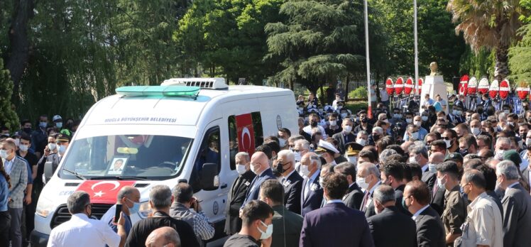Muğla'da silahlı saldırıda şehit olan polis için tören düzenlendi