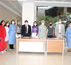Samsun Adliyesi'nde sırası gelenlere Kovid-19 aşısı yapılıyor
