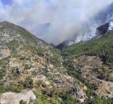 Antalya Gündoğmuş'taki orman yangınında bir mahalle tahliye edildi, 33 kişi yurda yerleştirildi