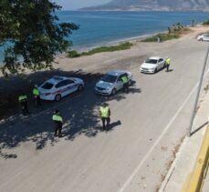 Antalya'da bayram öncesi drone destekli trafik denetimi