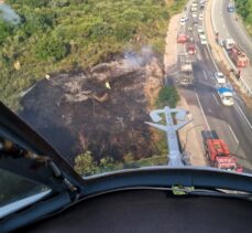 Çanakkale'de seyir halindeyken alev alan yolcu otobüsü yandı