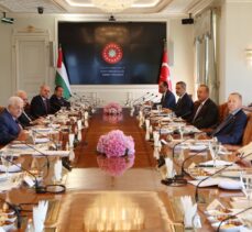 Cumhurbaşkanı Erdoğan ile Filistin Devlet Başkanı Abbas'ın heyetler arası görüşmeleri sona erdi