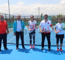 Iğdır'daki Kayısı Cup-Büyükler Yaz Kupası Tenis Turnuvası başladı