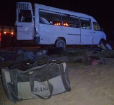 Konya'da mevsimlik işçileri taşıyan minibüs şarampole devrildi: 1 ölü, 14 yaralı