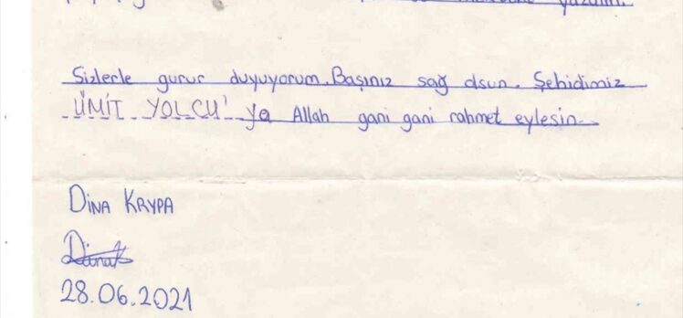 Kosovalı 251 Türk öğrenciden 15 Temmuz şehitlerinin ailelerine mektup