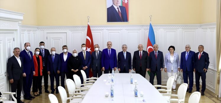 Kurtulmuş başkanlığındaki AK Parti heyeti, Azerbaycan Başbakan Yardımcısı Ahmedov ile görüştü