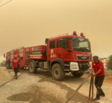GÜNCELLEME – Mersin'deki iki ilçede çıkan orman yangınlarına müdahale ediliyor