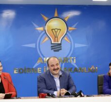 Sanayi ve Teknoloji Bakanı Mustafa Varank, AK Parti Edirne İl Başkanlığını ziyaret etti: