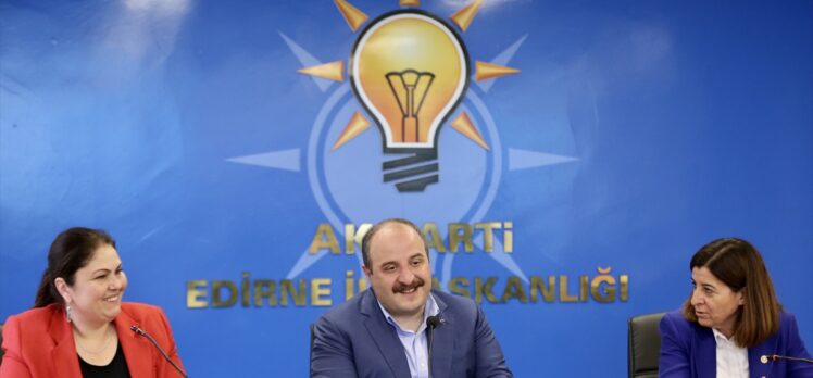 Sanayi ve Teknoloji Bakanı Mustafa Varank, AK Parti Edirne İl Başkanlığını ziyaret etti: