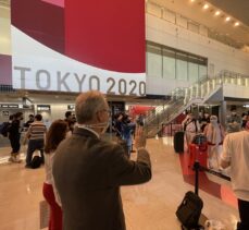 Tokyo Olimpiyatlarında Türkiye'yi temsil edecek milli sporcular Japonya'ya vardı