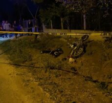 Uşak'ta şarampole devrilen motosikletin sürücüsü hayatını kaybetti