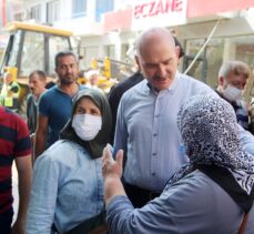 Bakan Soylu, selden etkilenen Bozkurt'ta incelemelerini sürdürdü