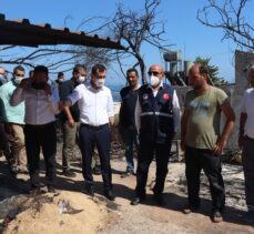 Çevre ve Şehircilik Bakan Yardımcısı Demirtaş, Mersin'deki yangında zarar gören alanları inceledi