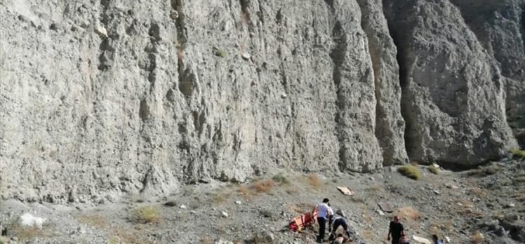 Erzincan'da kayalıklardan düşen genç ağır yaralandı