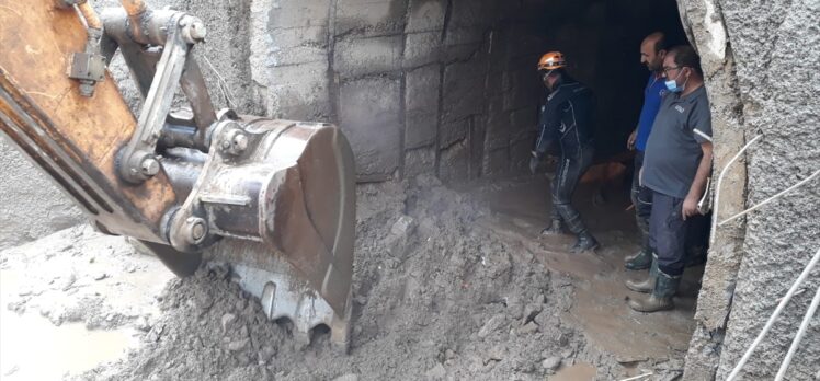 Erzurum'da iki gün önce tünelde sele kapılan işçiyi arama çalışması sürüyor