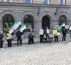 İsveç'te, Doğu Guta'daki kimyasal silahlı katliam protesto edildi