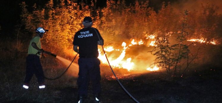 Kuzey Makedonya'da orman yangını