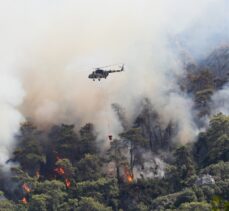 Marmaris'teki orman yangınını söndürme çalışmaları devam ediyor