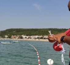 Saros sahillerinde emniyet şamandıralarıyla “güvenli yüzme alanları” oluşturuluyor