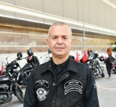 Ankara'da 400 motosiklet tutkunu gaziler için turladı