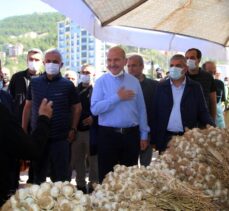 Bakan Soylu selden etkilenen Bozkurt'ta incelemelerini sürdürdü