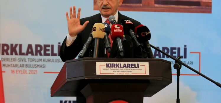 CHP Genel Başkanı Kılıçdaroğlu, Kırklareli'nde konuştu: (1)
