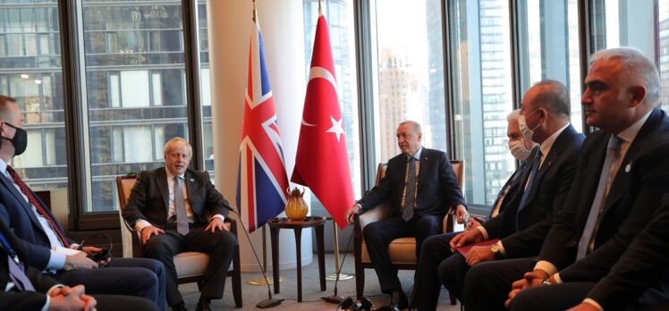 Cumhurbaşkanı Erdoğan, New York'ta İngiltere Başbakanı Johnson'u kabul ediyor