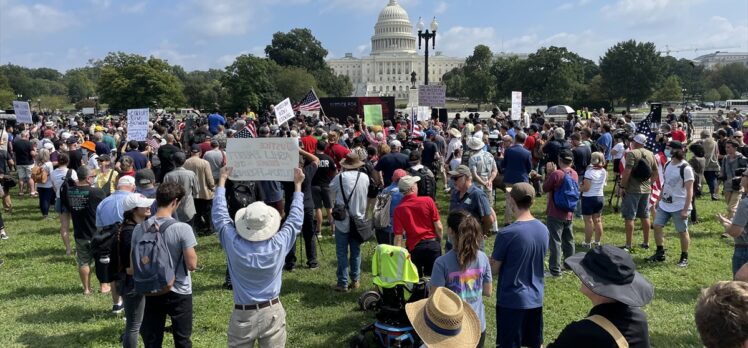 Washington'da Kongre baskınında tutuklananlar için destek gösterisi düzenlendi