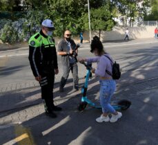 Antalya'da elektrikli scooter kullanımına ilişkin denetim gerçekleştirildi