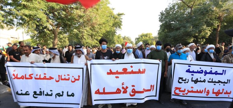 Bağdat'ta Sadr Hareketi dışındaki Şii gruplar, seçim sonuçlarını protesto etmek için oturma eylemine başladı