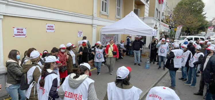 Bakırköy Belediyesi işçileri grevlerinin dördüncü gününde