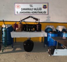 Çanakkale'de bağ evinde bin 355 litre sahte içki ele geçirildi