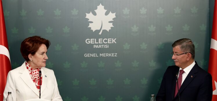 İYİ Parti Genel Başkanı Akşener, Gelecek Partisi Genel Başkanı Davutoğlu'nu ziyaret etti