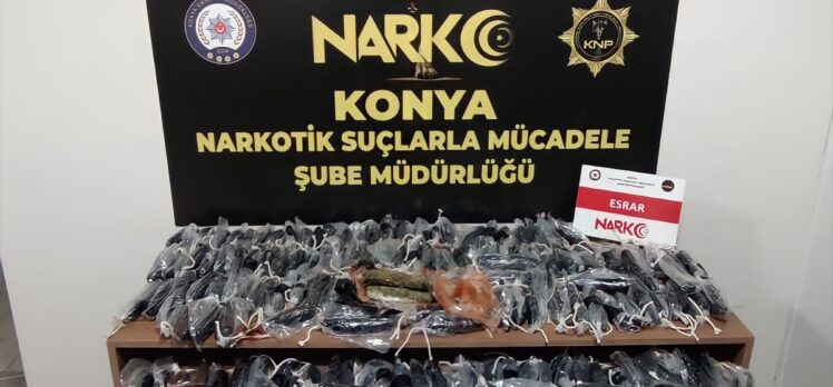 Konya'da otomobilin LPG tankına gizlenmiş 14,5 kilogram esrar ele geçirildi