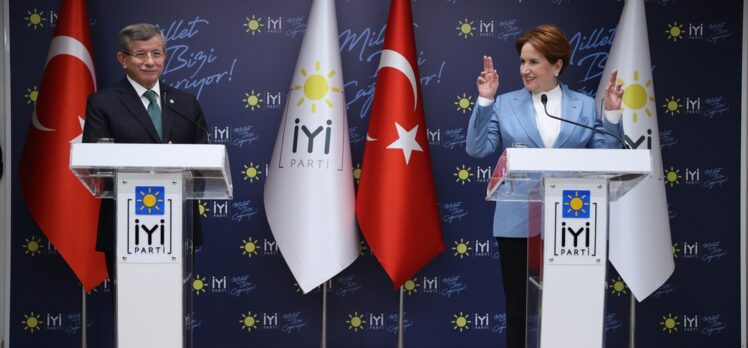 Gelecek Partisi Genel Başkanı Davutoğlu, İYİ Parti Genel Başkanı Akşener'i ziyaret etti