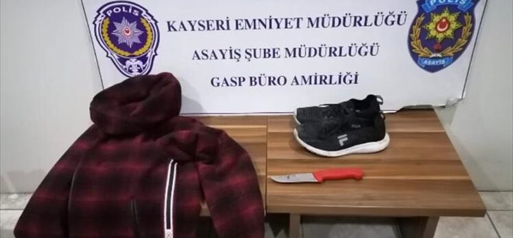 Kayseri'de akaryakıt istasyonundan bıçaklı gasp olayının zanlısı yakalandı