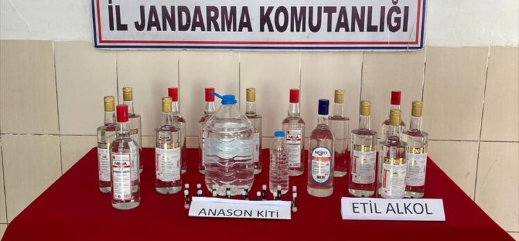 Samsun'da sahte içki üretip piyasa sürdüğü öne sürülen şüpheli yakalandı