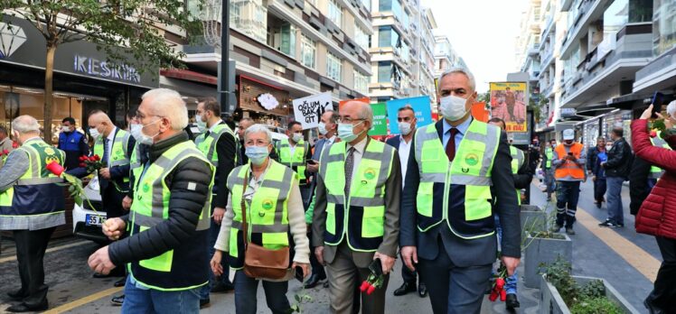 Samsun'da temizlik işçileri temiz bir çevre için yürüdü