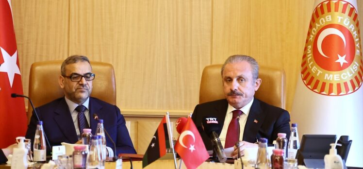 TBMM Başkanı Şentop, Libya Yüksek Devlet Konseyi Başkanı Meşri ile görüştü: