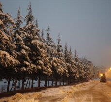 Adana'nın Tufanbeyli ilçesinde kar yağışı etkili oldu