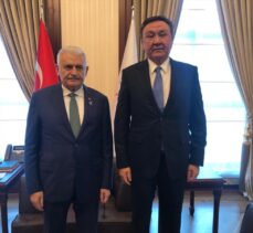 AK Parti Genel Başkanvekili Yıldırım, Kırgızistan'ın Ankara Büyükelçisi Ömüraliyev ile görüştü