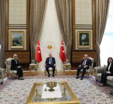 Cumhurbaşkanı Erdoğan, Arnavutluk Meclis Başkanı Nikolla'yı kabul etti
