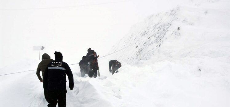Hakkari'de VEDAŞ ve karla mücadele ekipleri tipi nedeniyle zor anlar yaşadı