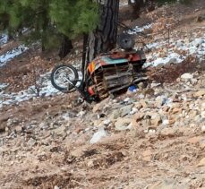 Kayseri'de motosikletiyle uçuruma yuvarlanan sürücü öldü