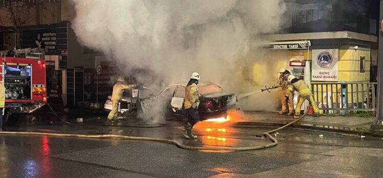 Ümraniye’de LPG’li otomobilde yangın çıktı