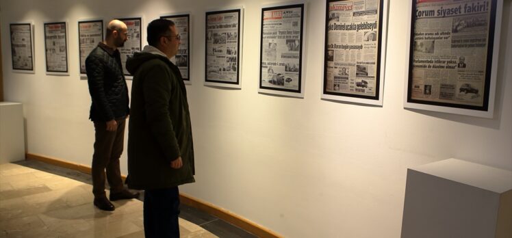 Çorum'da “1998 Yılı Gazete Manşetleri Sergisi” açıldı