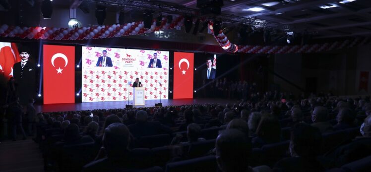 DP Genel Başkanı Uysal, partisinin 76'ncı kuruluş yıl dönümü programında konuştu: